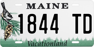 ME license plate 1844TD