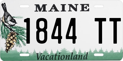 ME license plate 1844TT