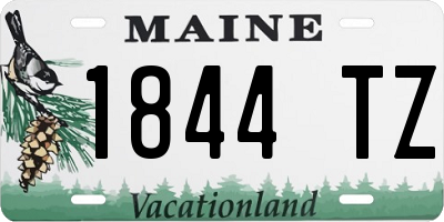 ME license plate 1844TZ