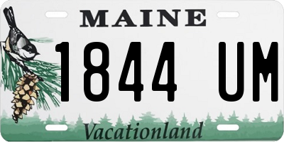 ME license plate 1844UM