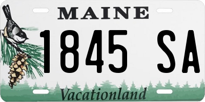 ME license plate 1845SA