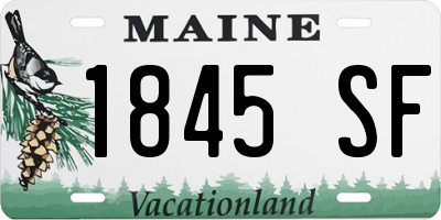 ME license plate 1845SF