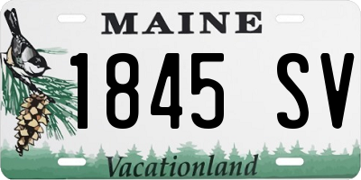 ME license plate 1845SV