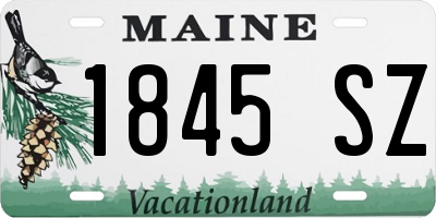 ME license plate 1845SZ