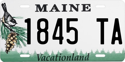 ME license plate 1845TA