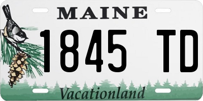 ME license plate 1845TD
