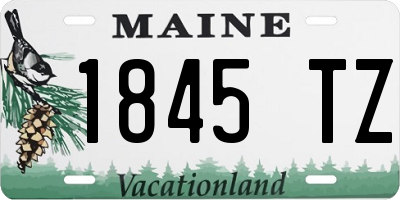 ME license plate 1845TZ