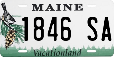 ME license plate 1846SA