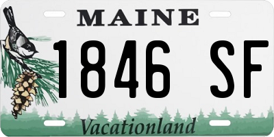 ME license plate 1846SF