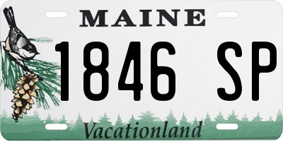 ME license plate 1846SP