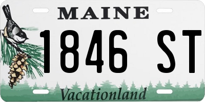 ME license plate 1846ST