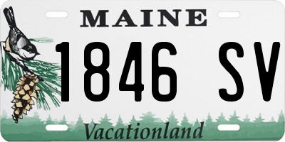 ME license plate 1846SV
