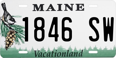 ME license plate 1846SW