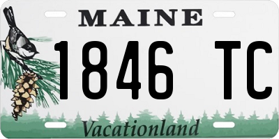 ME license plate 1846TC