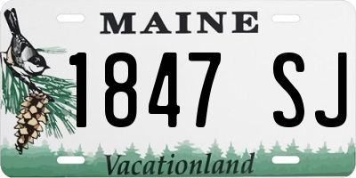 ME license plate 1847SJ