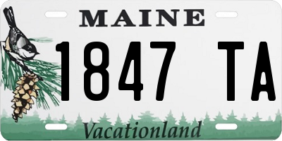 ME license plate 1847TA