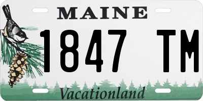 ME license plate 1847TM