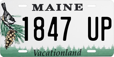 ME license plate 1847UP