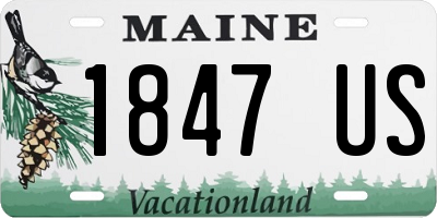 ME license plate 1847US