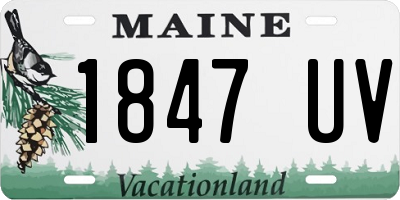 ME license plate 1847UV