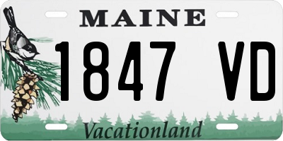 ME license plate 1847VD