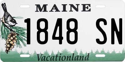 ME license plate 1848SN