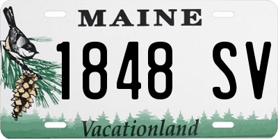 ME license plate 1848SV