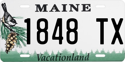 ME license plate 1848TX