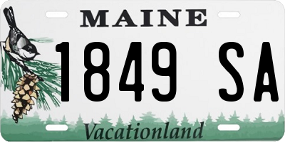ME license plate 1849SA