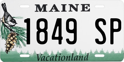 ME license plate 1849SP