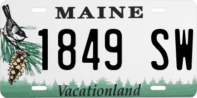 ME license plate 1849SW
