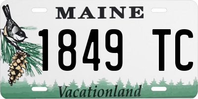 ME license plate 1849TC