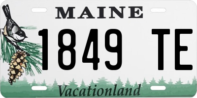 ME license plate 1849TE