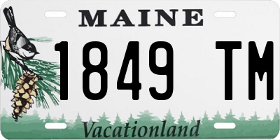 ME license plate 1849TM