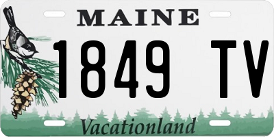 ME license plate 1849TV