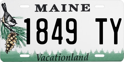 ME license plate 1849TY