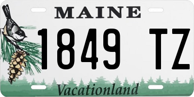 ME license plate 1849TZ