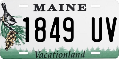 ME license plate 1849UV