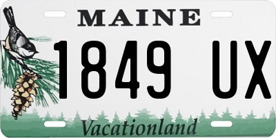 ME license plate 1849UX