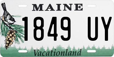ME license plate 1849UY