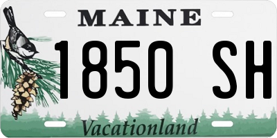 ME license plate 1850SH