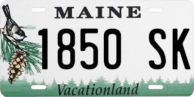 ME license plate 1850SK