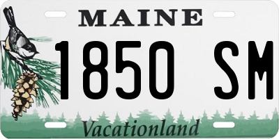 ME license plate 1850SM