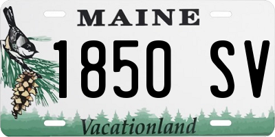 ME license plate 1850SV