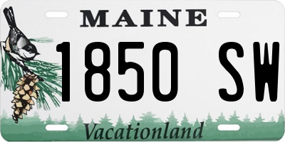 ME license plate 1850SW