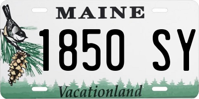 ME license plate 1850SY