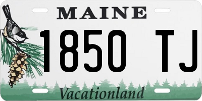 ME license plate 1850TJ