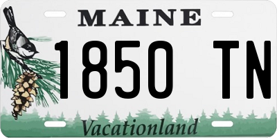 ME license plate 1850TN