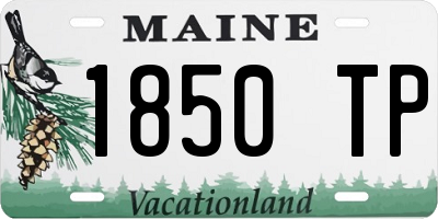 ME license plate 1850TP