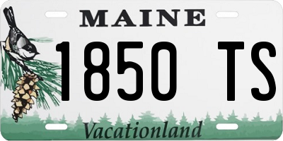 ME license plate 1850TS